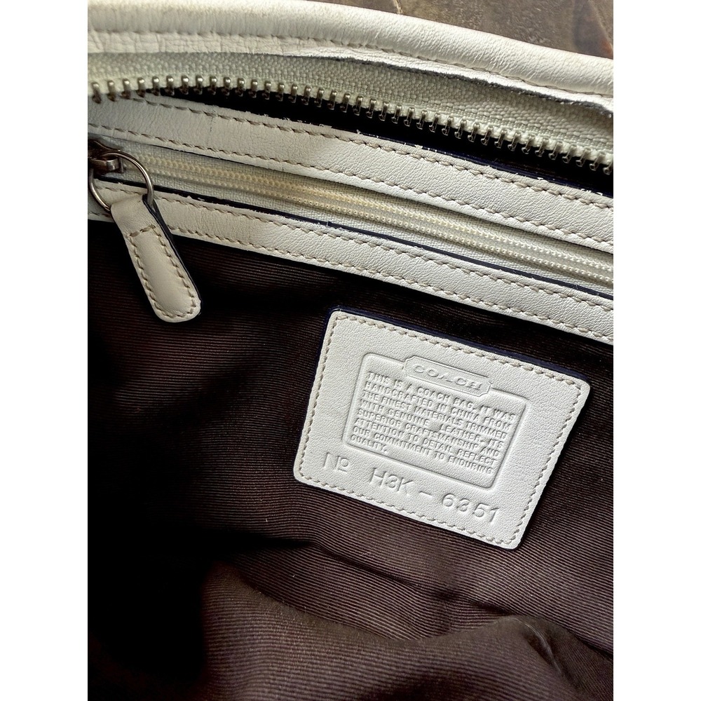 Coach Women's Y2K Blue Signature Jacquard Soho Mini Hobo Bag White Trim 6351 - Picture 10 of 15